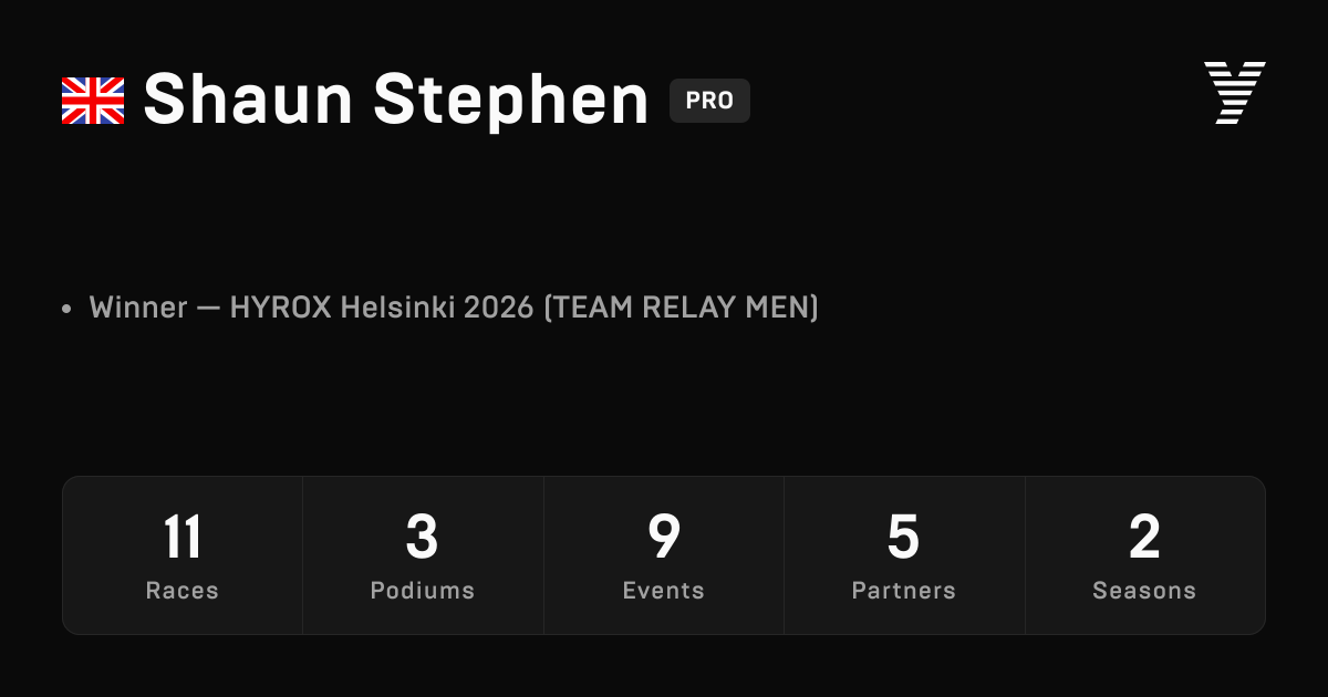 Shaun Stephen, HYROX PRO athlete